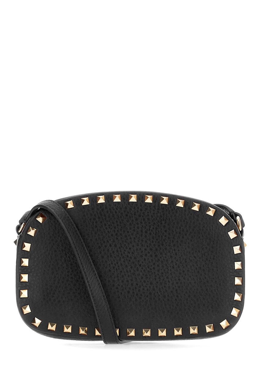 Valentino Valentino Black leather crossbody bag Zwart