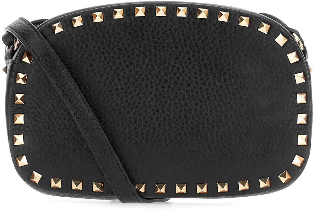 Valentino Valentino Black leather crossbody bag Zwart