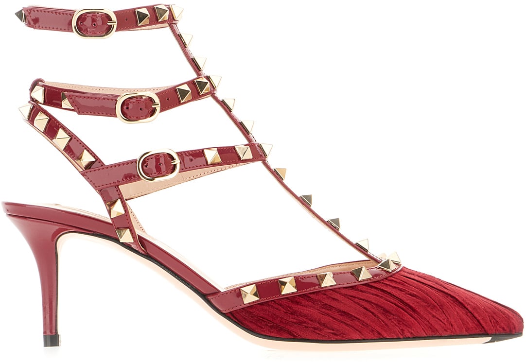 Valentino Valentino Red velvet pumps Rood