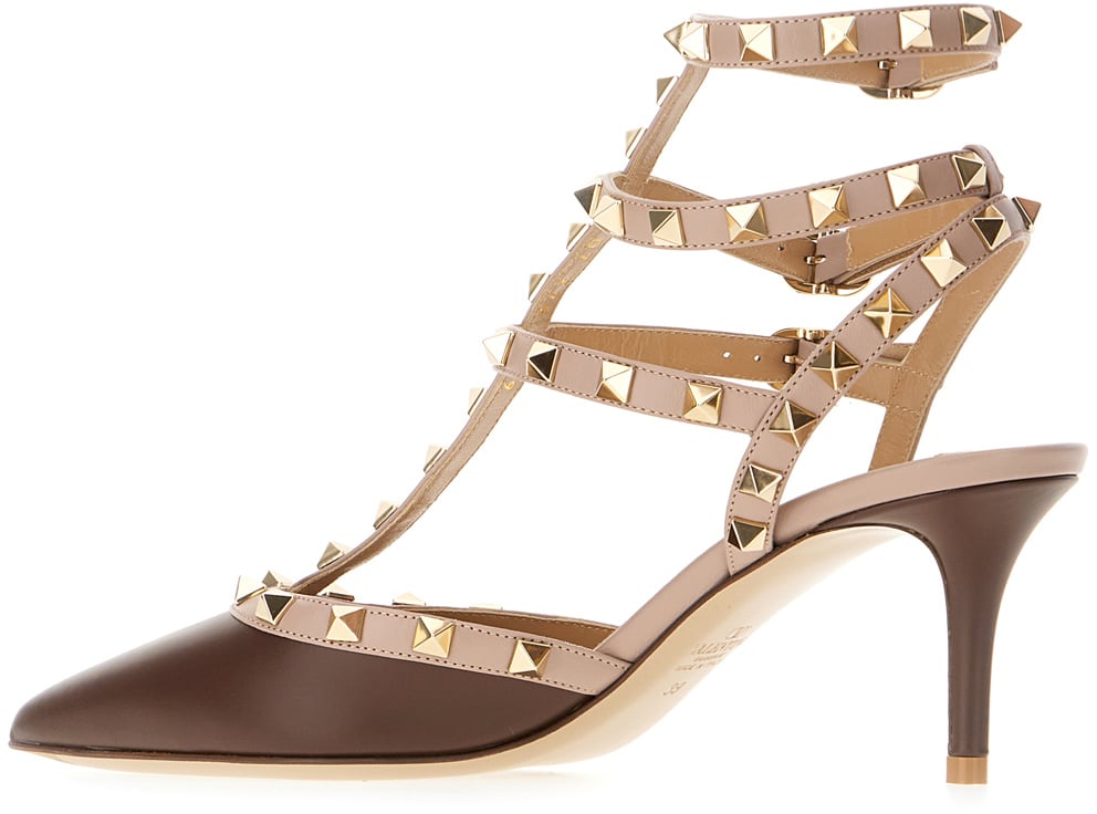 Valentino Valentino Two-tone leather Rockstud pumps Zwart