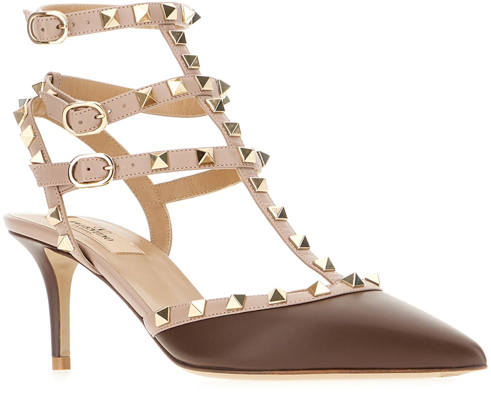 Valentino Valentino Two-tone leather Rockstud pumps Zwart