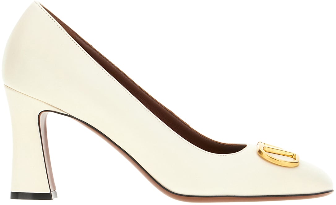 Valentino Valentino Ivory leather pumps Neutraal
