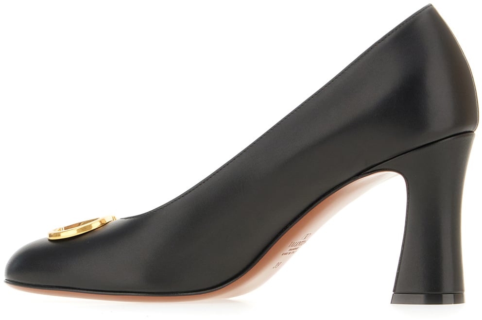 Valentino Valentino Black leather pumps Zwart