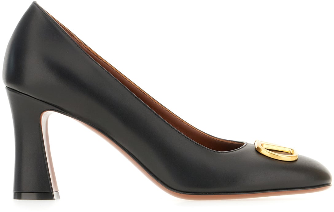 Valentino Valentino Black leather pumps Zwart