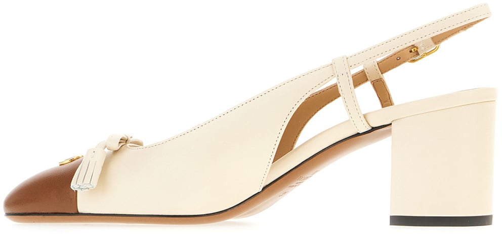 Valentino Valentino Sand leather pumps Neutraal