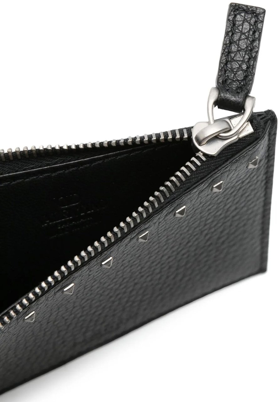 Valentino Valentino Garavani Leather Card Holder Zwart