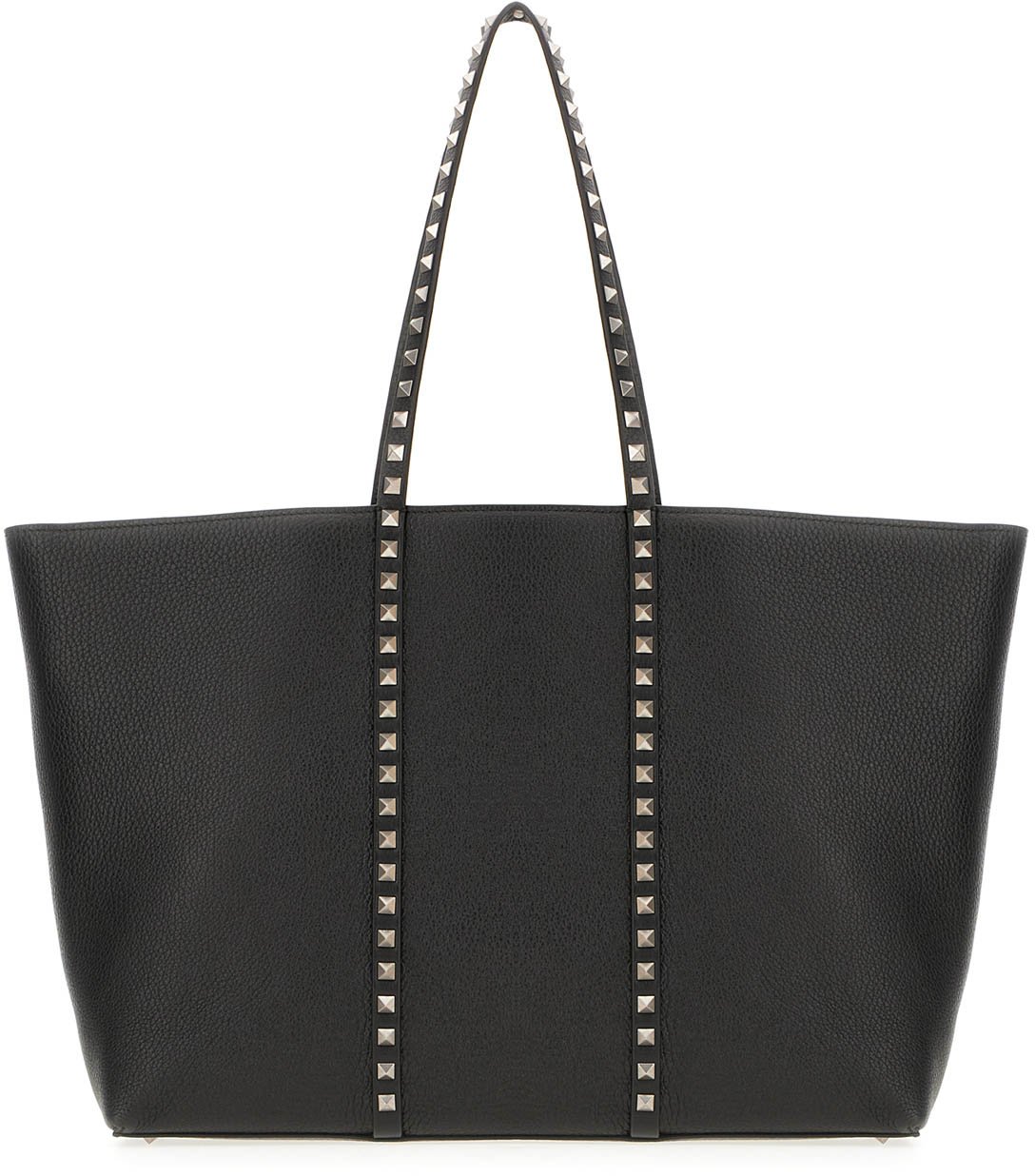 Valentino Valentino Black leather Rockstud shopping bag Zwart