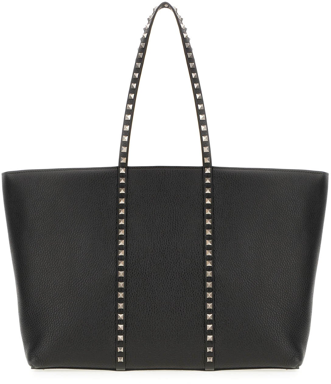 Valentino Valentino Black leather Rockstud shopping bag Zwart