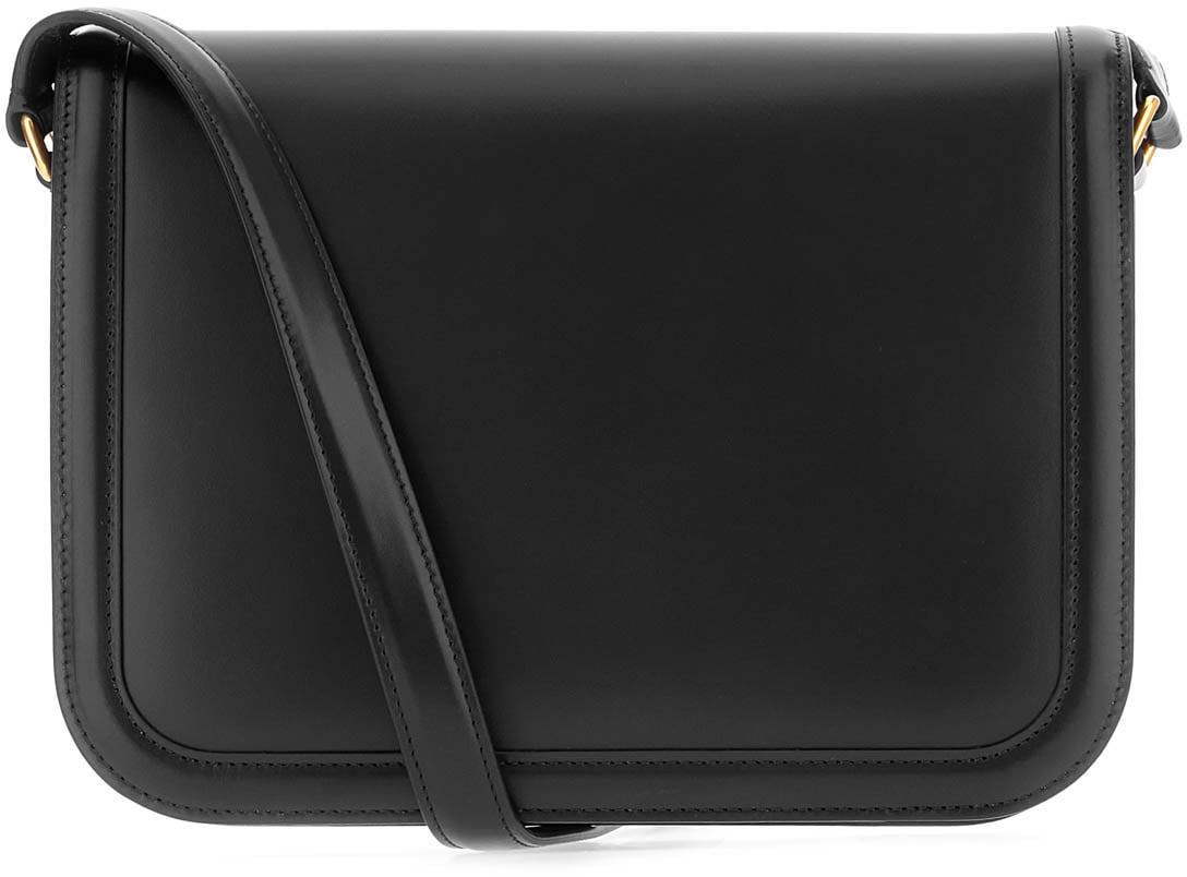Valentino Valentino Black leather 9to5 crossbody bag Zwart