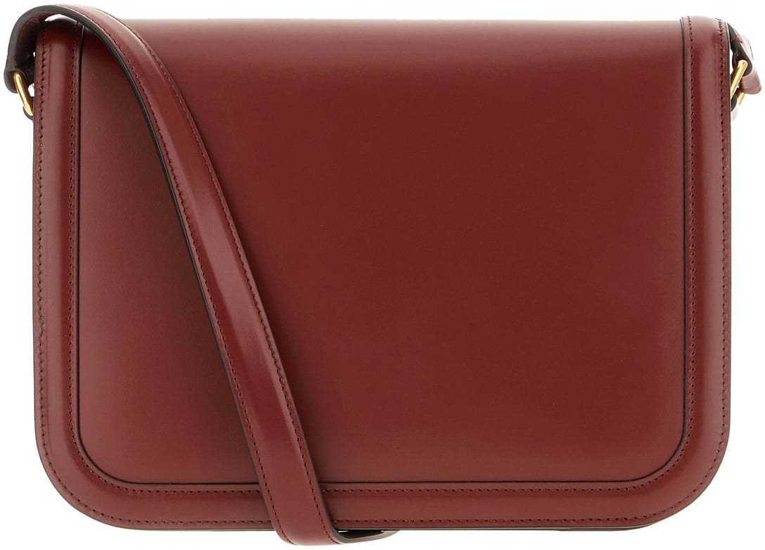 Valentino Valentino Burgundy leather 9to5 crossbody bag Rood
