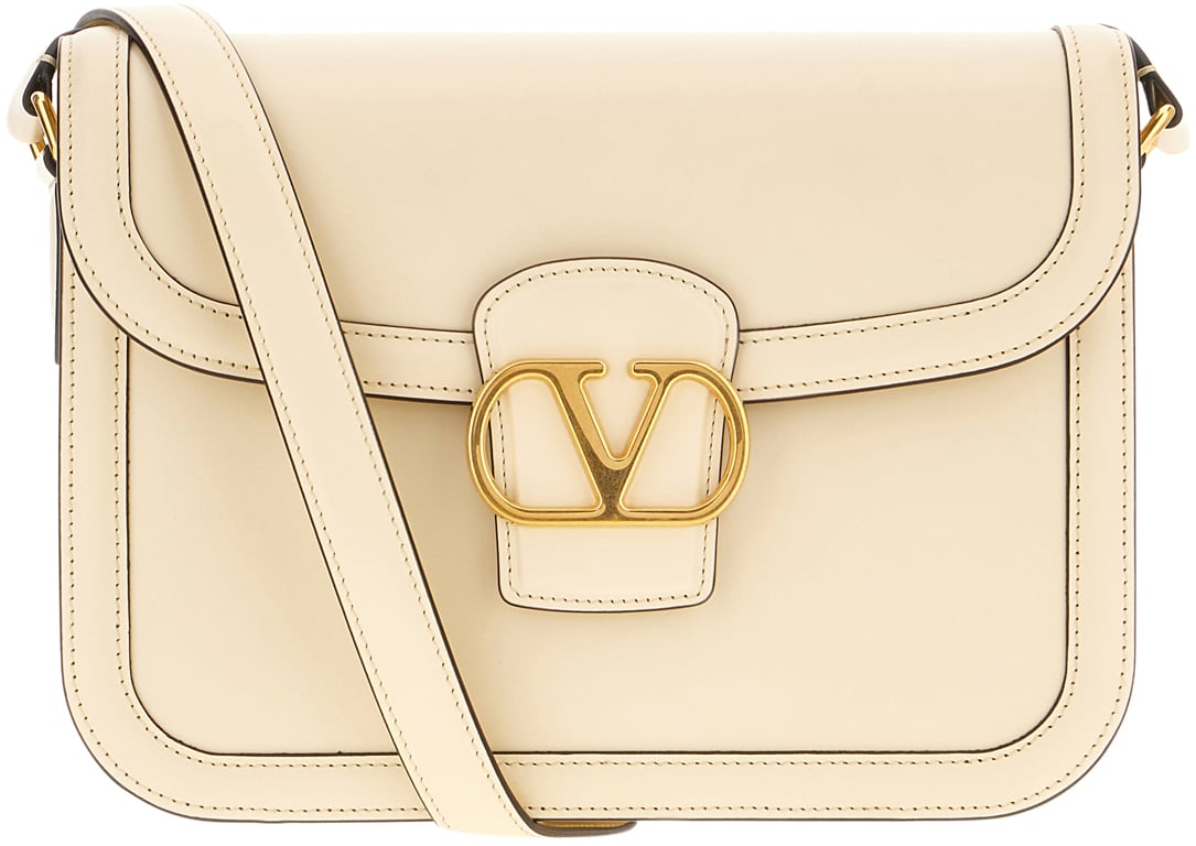 Valentino Valentino Sand leather 9to5 crossbody bag Neutraal