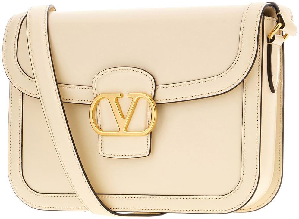 Valentino Valentino Sand leather 9to5 crossbody bag Neutraal