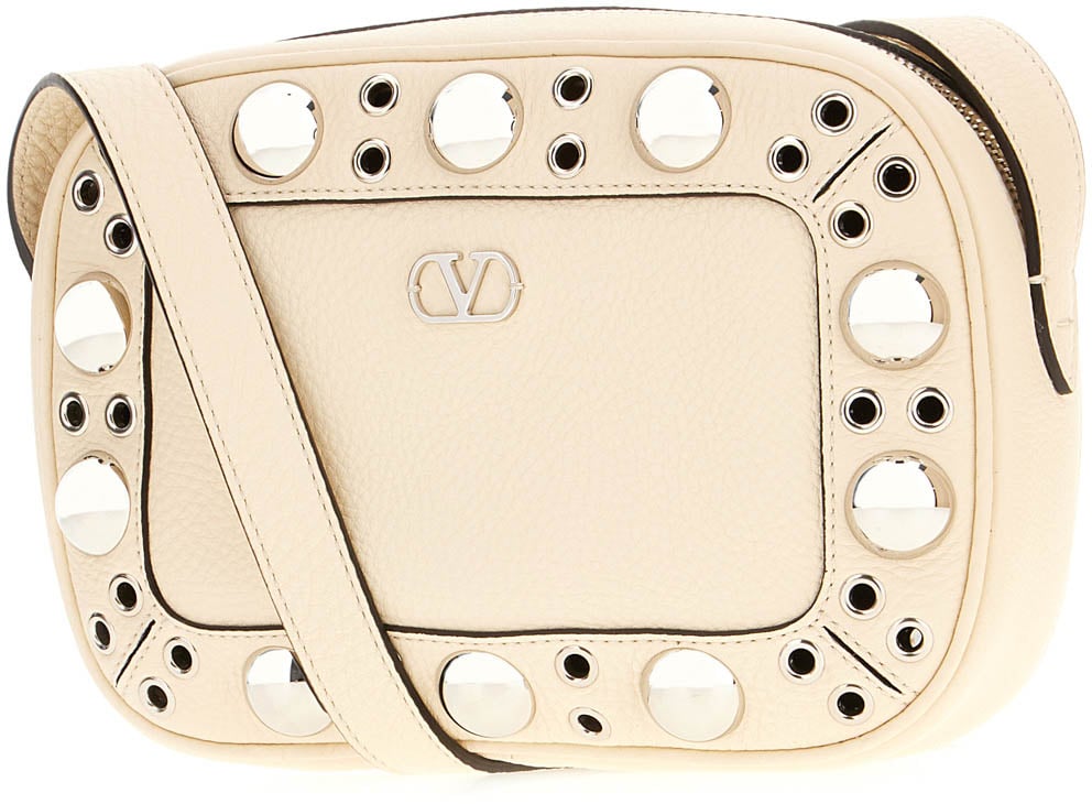Valentino Valentino Ivory leather NellcÃ´te crossbody bag Neutraal