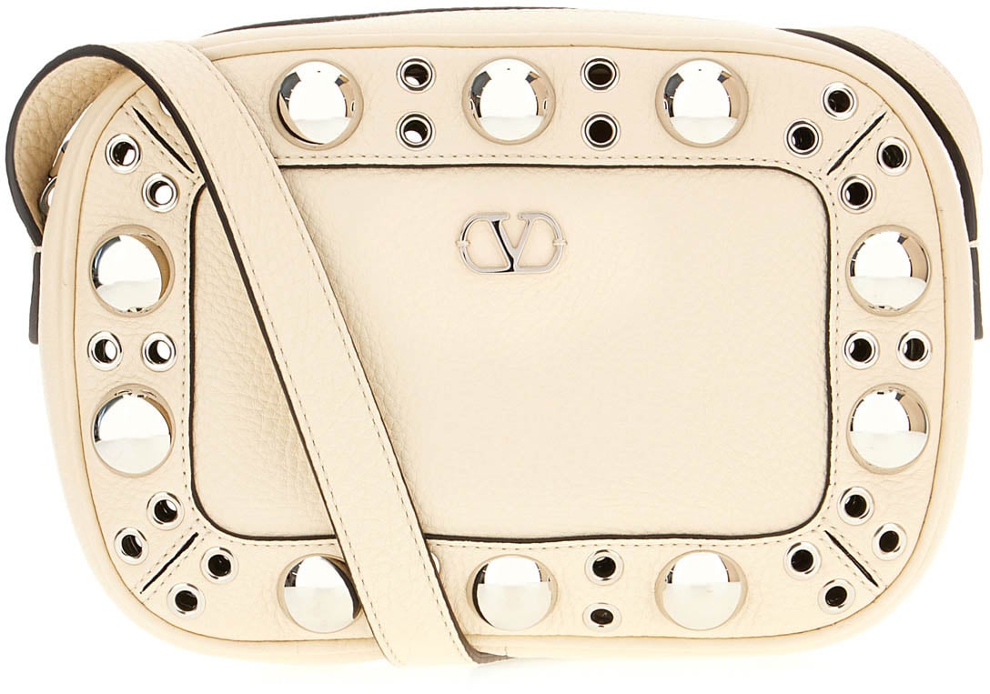 Valentino Valentino Ivory leather NellcÃ´te crossbody bag Neutraal