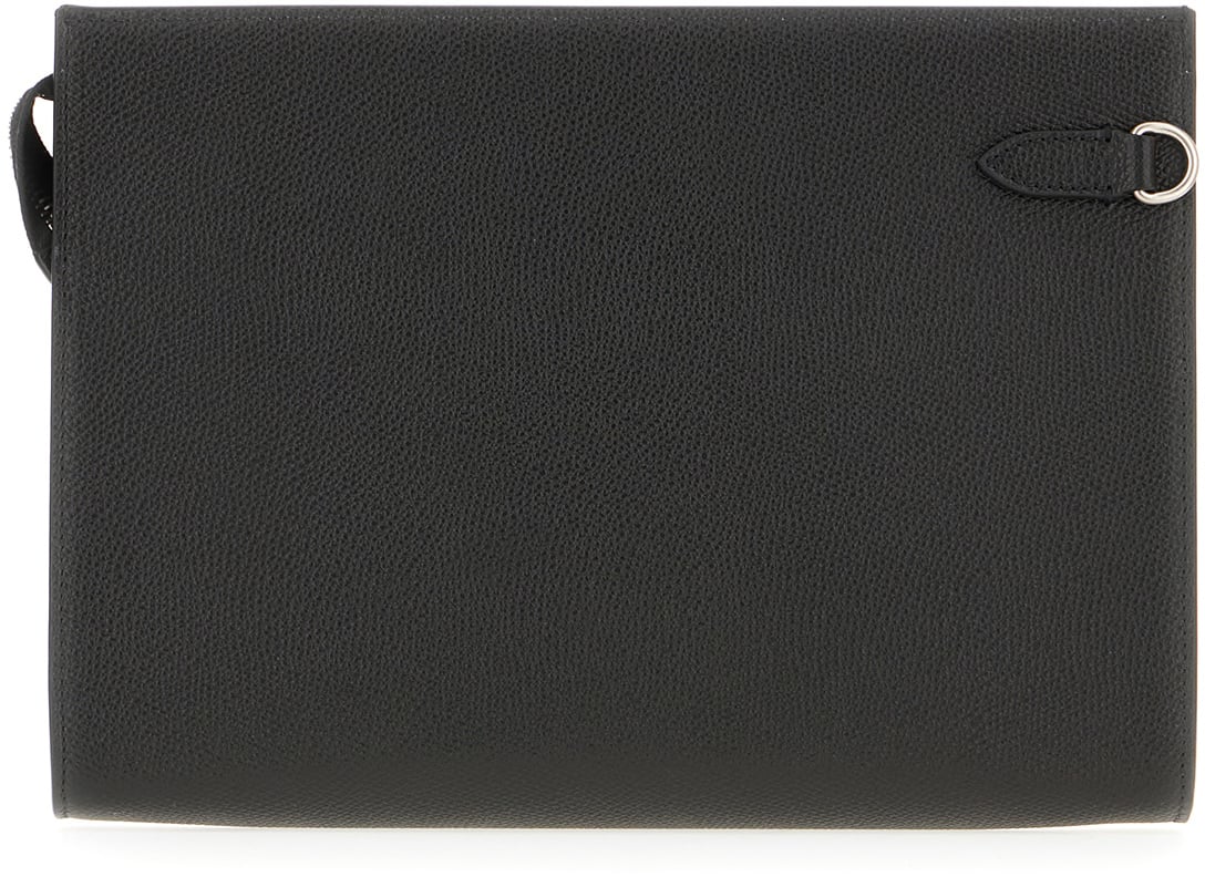Valentino Valentino Black leather clutch Zwart