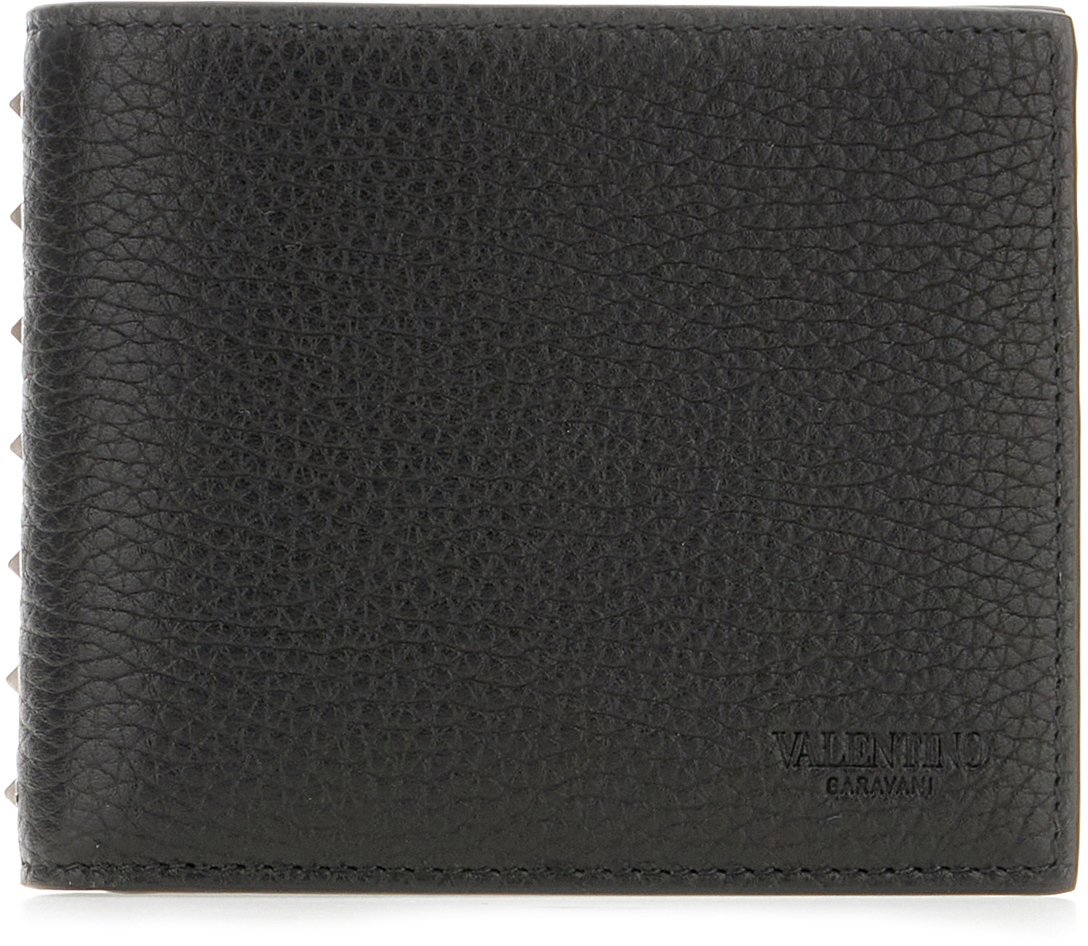 Valentino Valentino Black leather card holder Zwart