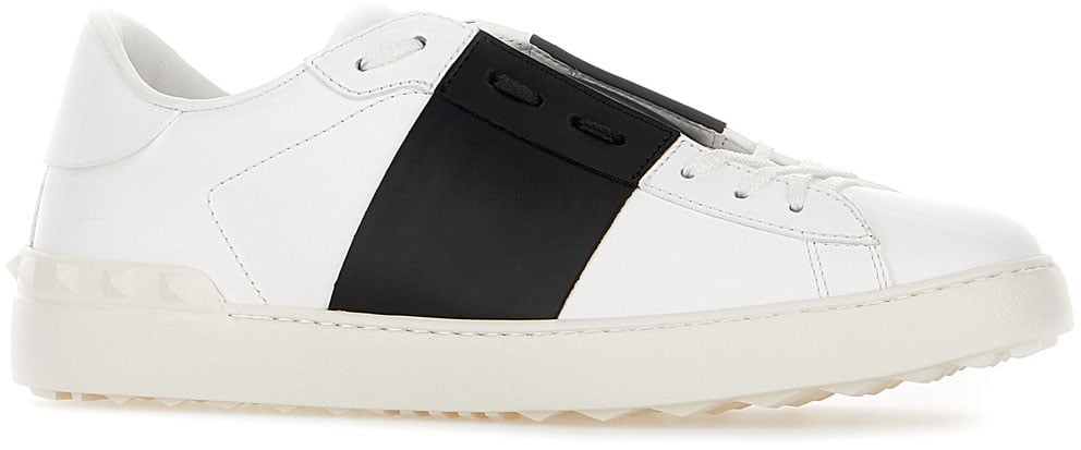 Valentino Valentino White leather Open sneakers Wit