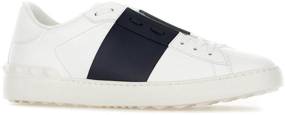 Valentino Valentino White leather Open sneakers Wit