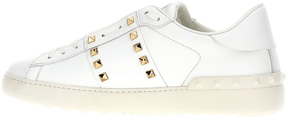 Valentino Valentino White leather Rockstud sneakers Wit