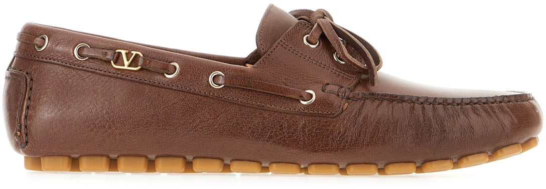 Valentino Valentino Brown leather loafers Bruin