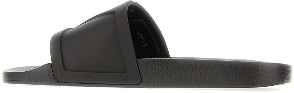 Valentino Valentino Black rubber slippers Zwart