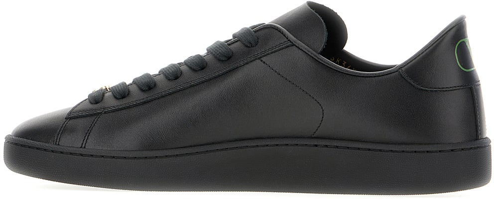 Valentino Valentino Black leather sneakers Zwart