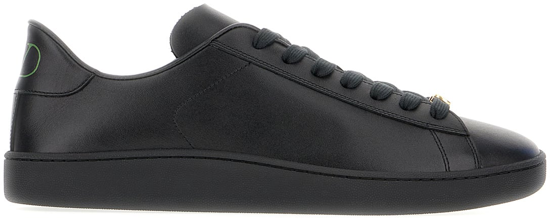 Valentino Valentino Black leather sneakers Zwart