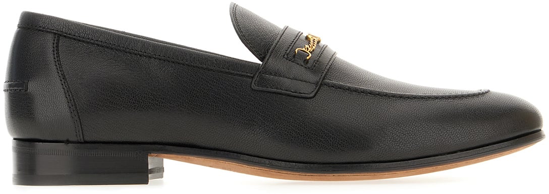 Valentino Valentino Black leather loafers Zwart