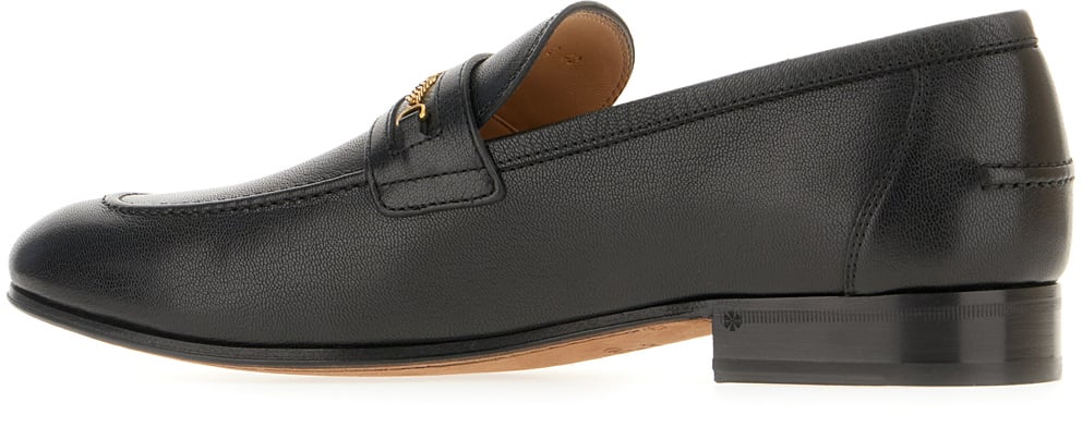 Valentino Valentino Black leather loafers Zwart