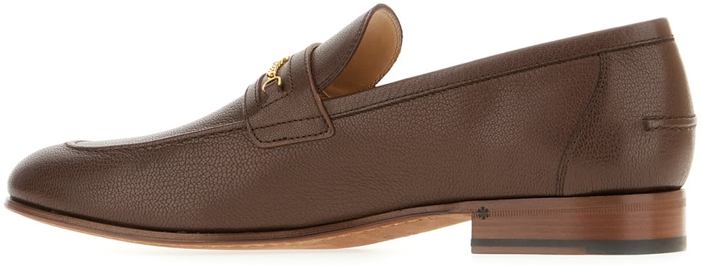 Valentino Valentino Chocolate leather loafers Bruin