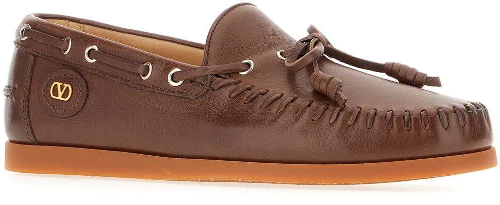 Valentino Valentino Brown leather loafers Bruin