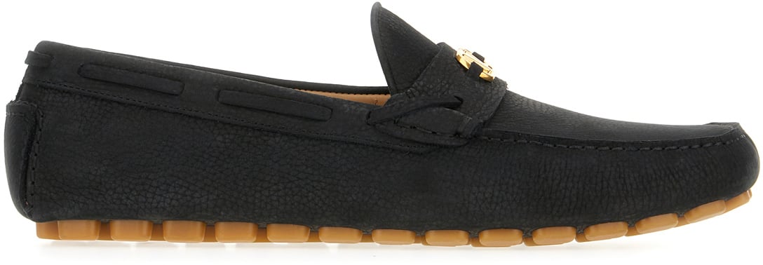 Valentino Valentino Black leather loafers Zwart