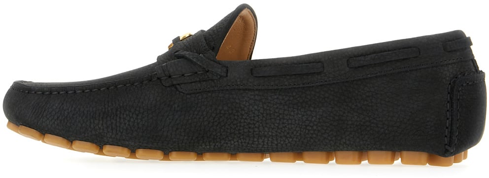 Valentino Valentino Black leather loafers Zwart