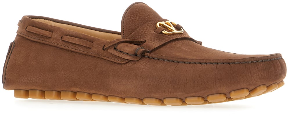 Valentino Valentino Brown leather loafers Bruin