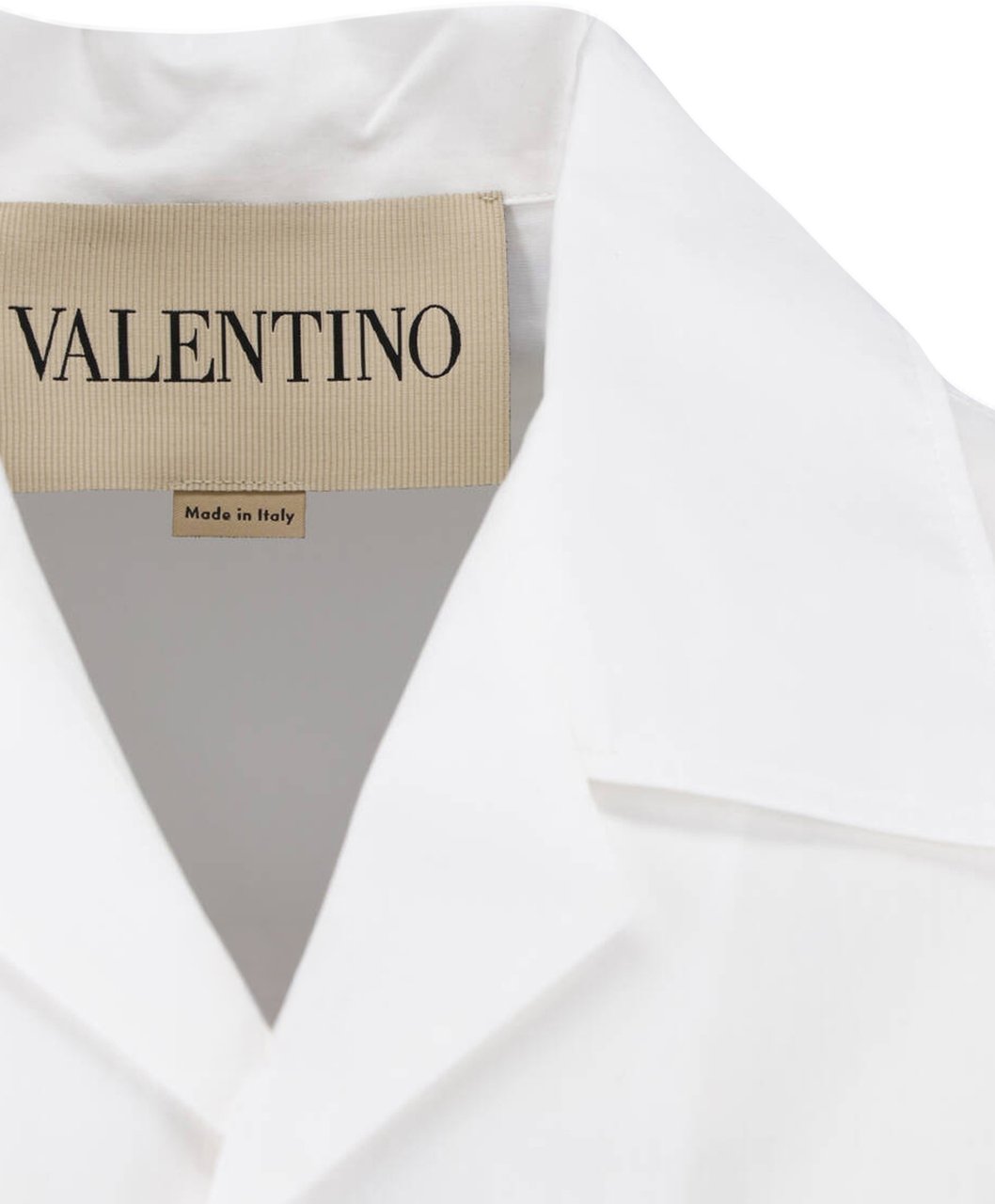 Valentino White VGold Boxy Silhouette Cotton Shirt Wit