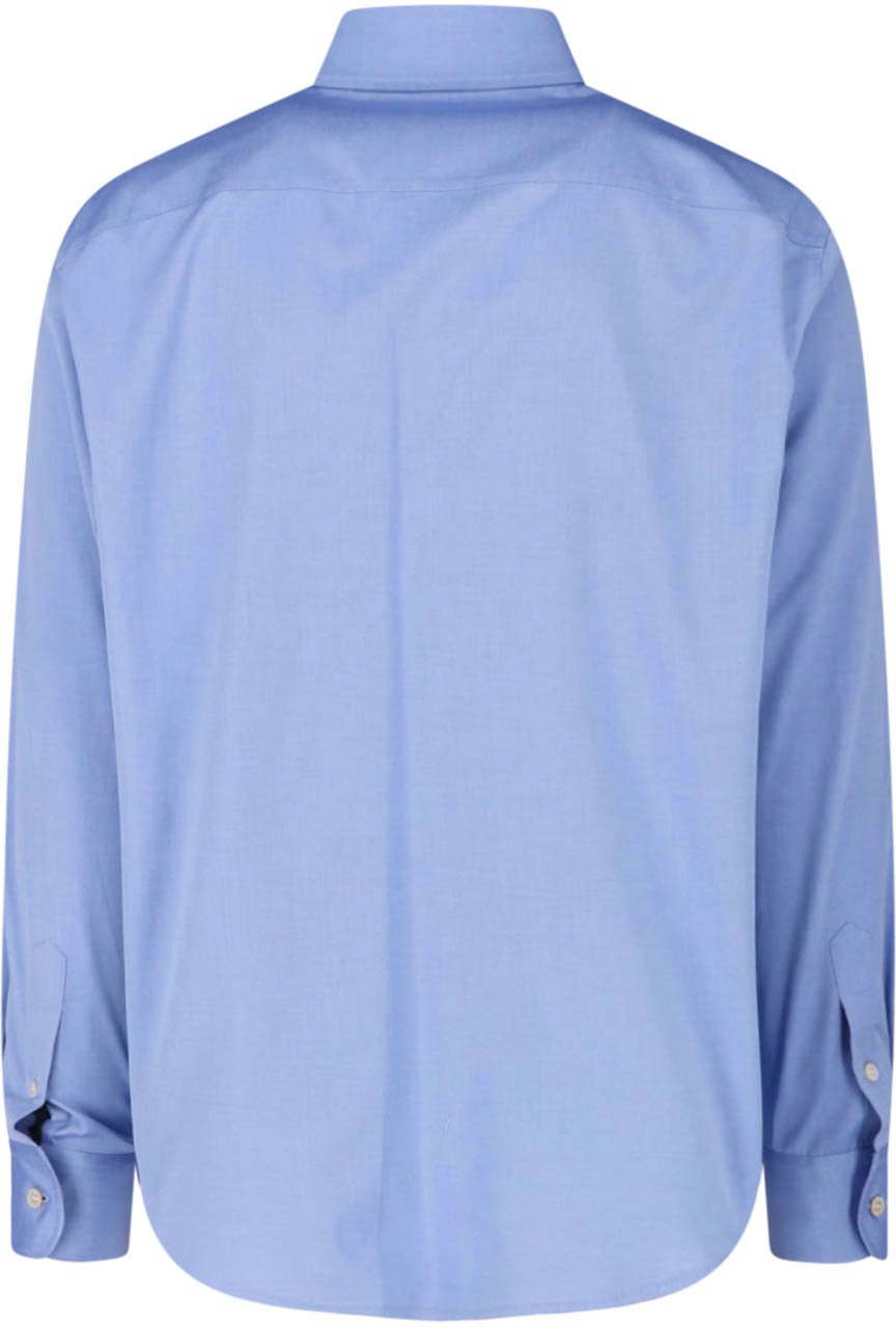 Valentino Blue VGold Tailored Cotton Shirt Blauw