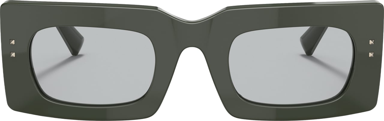 Valentino 4094 Sole Rectangular Acetate Sunglasses Grijs