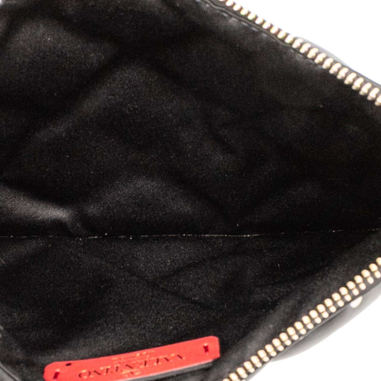 Valentino Leather Polka Dot Rockstud Clutch Zwart