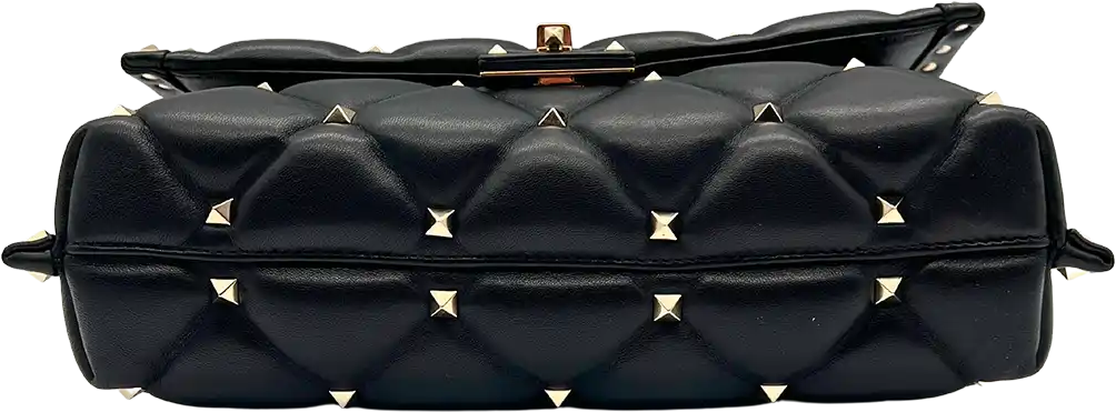 Valentino Valentino Candystud shoulder bag quilted leather black / mint condition Zwart
