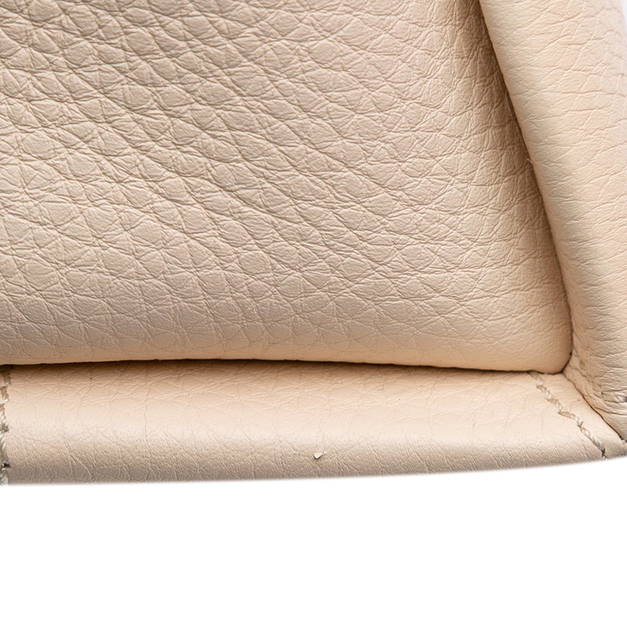 Valentino Medium Leather One Stud Top Handle Bag Wit