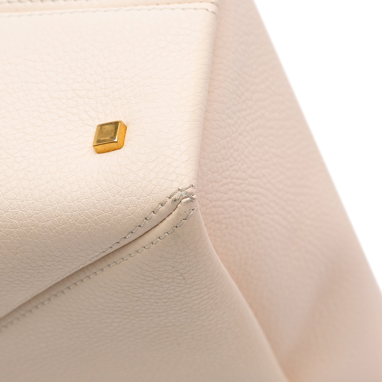 Valentino Medium Leather One Stud Top Handle Bag Wit