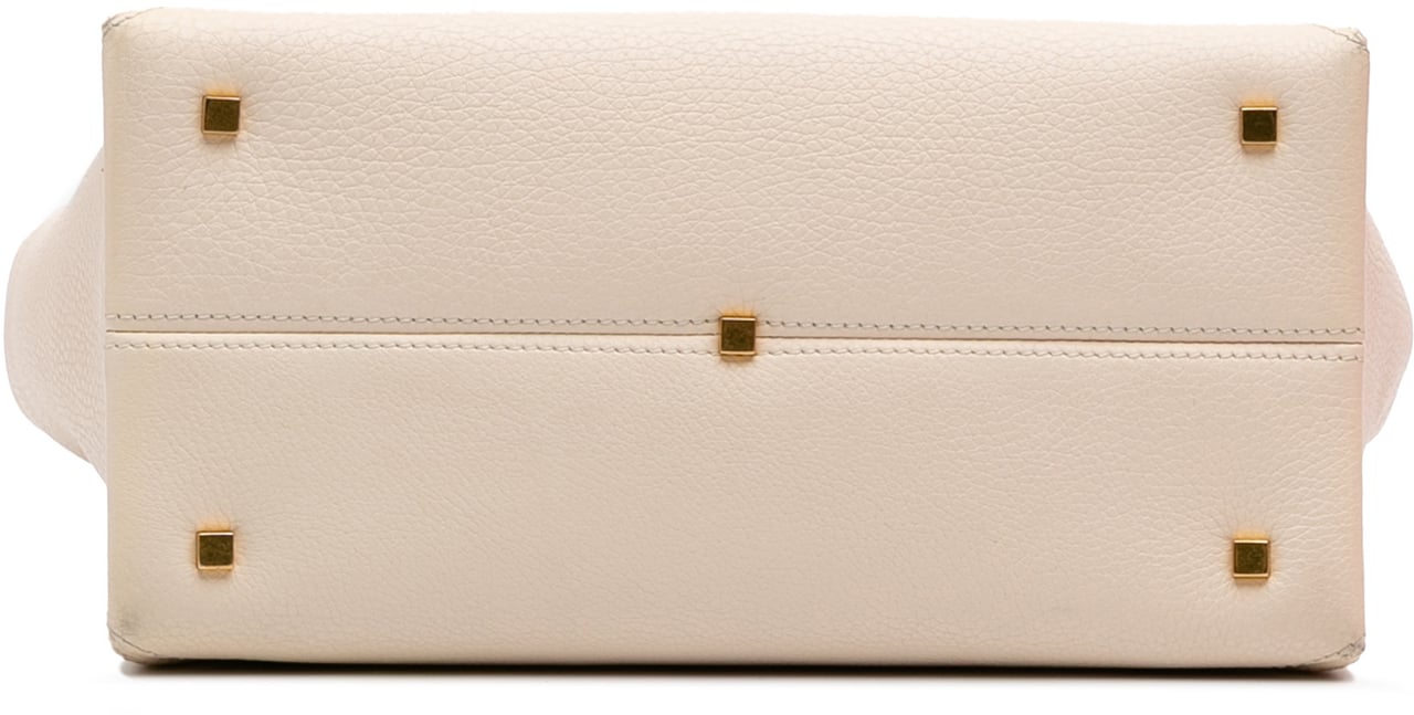 Valentino Medium Leather One Stud Top Handle Bag Wit