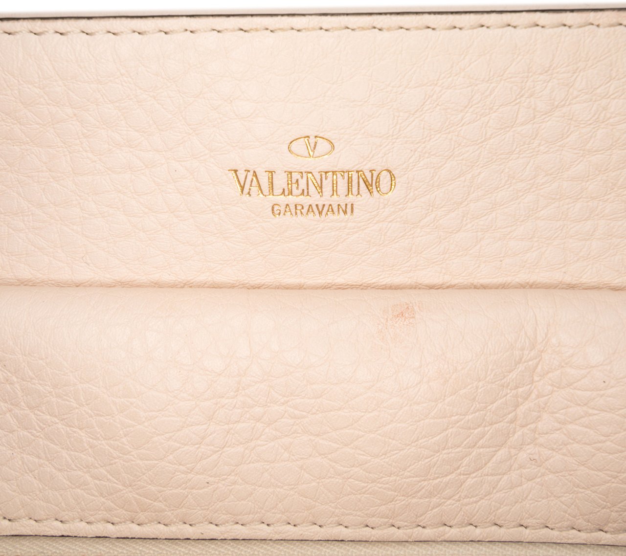 Valentino Medium Leather One Stud Top Handle Bag Wit