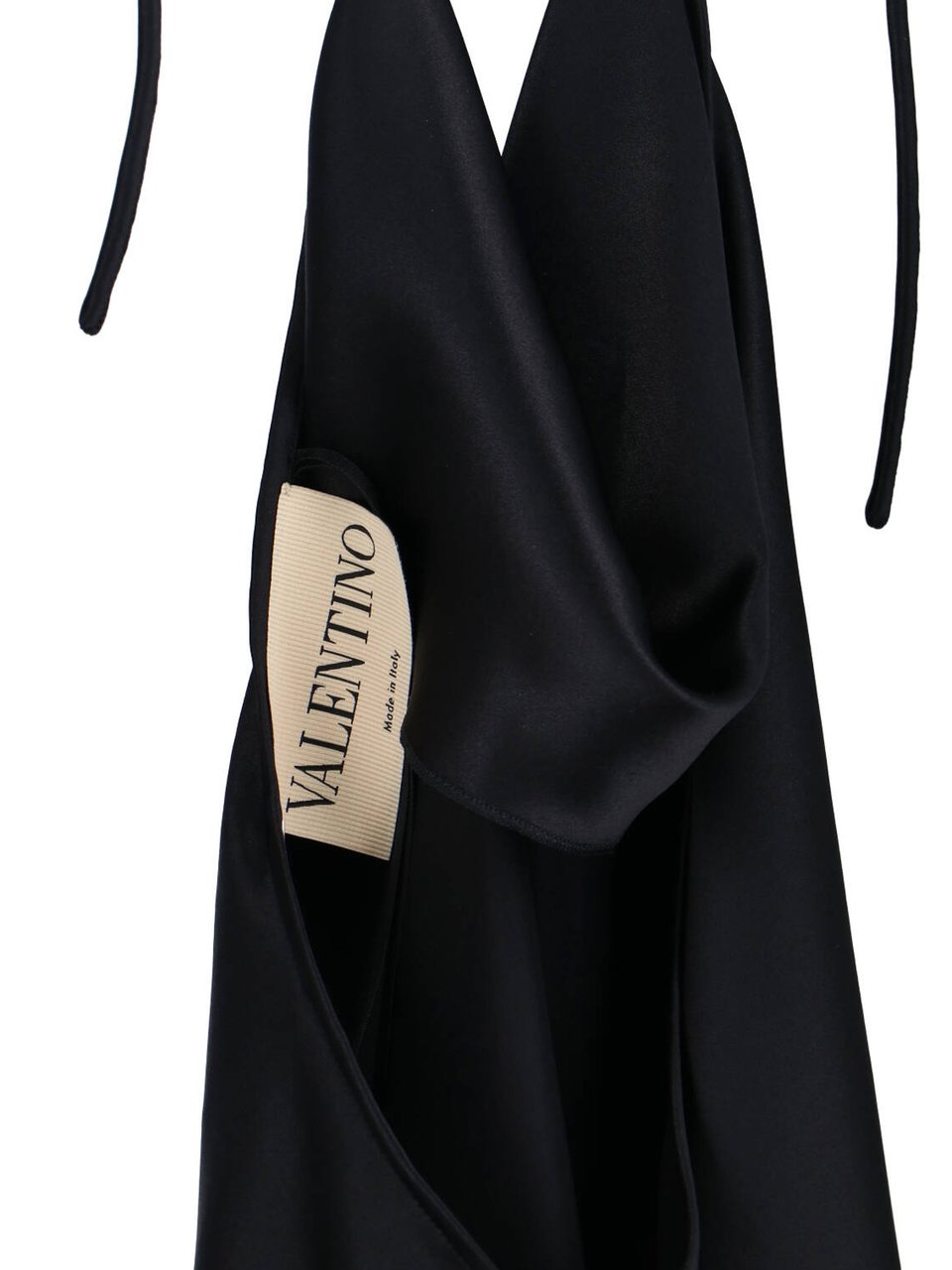 Valentino Black Silk Strap Top Zwart