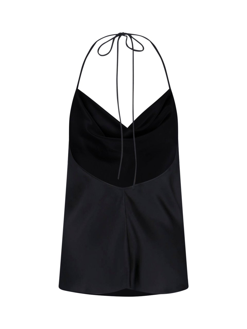 Valentino Black Silk Strap Top Zwart