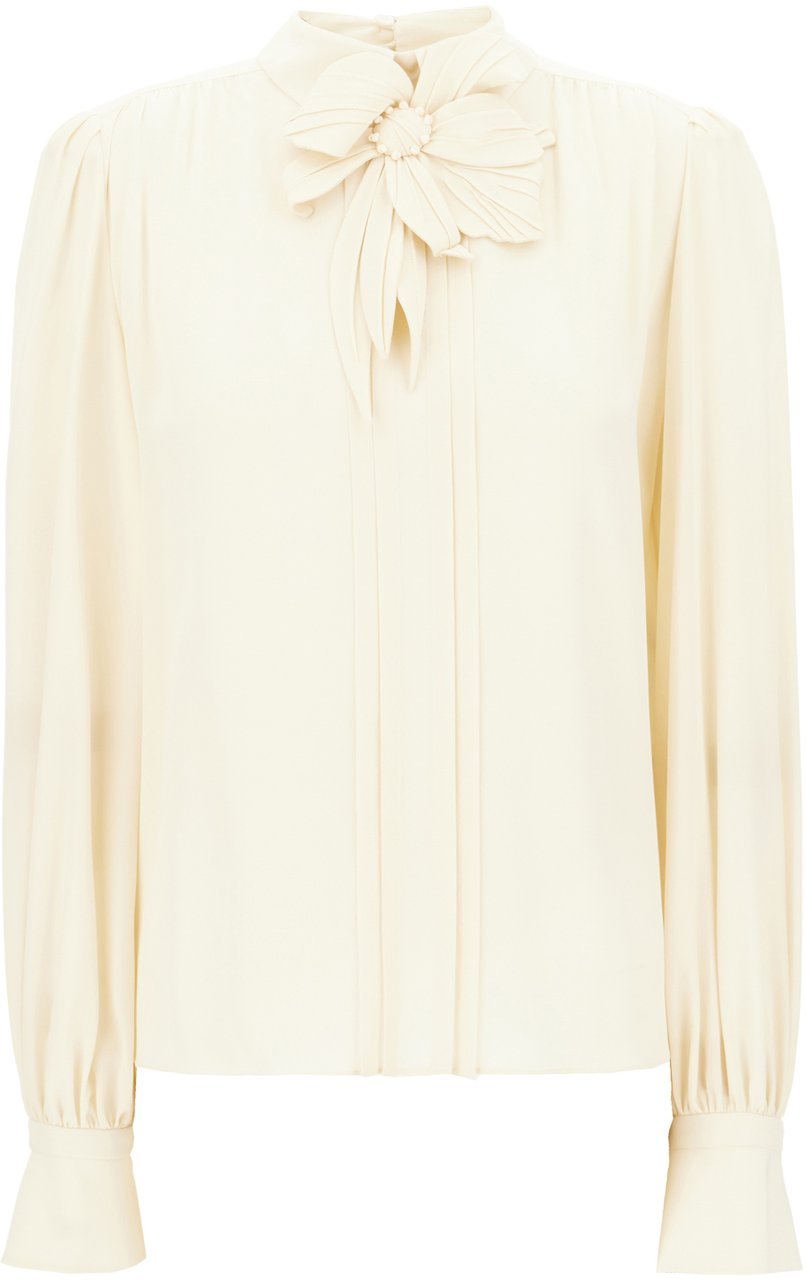 Valentino Garavani Cream silk blouse Geel