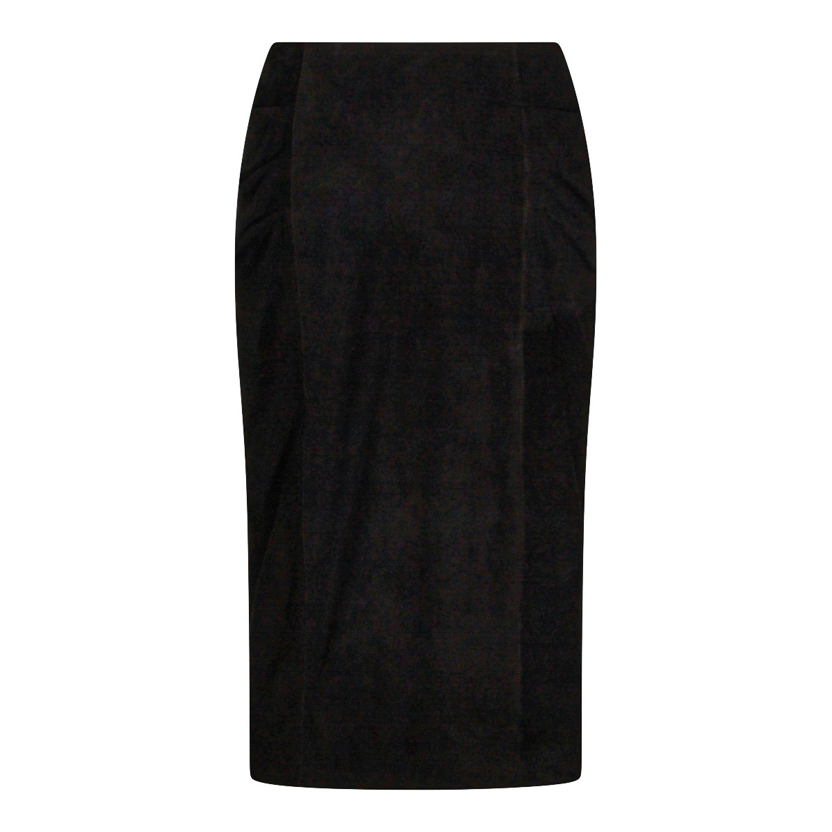 Valentino Black Silk High Waist Midi Skirt Zwart
