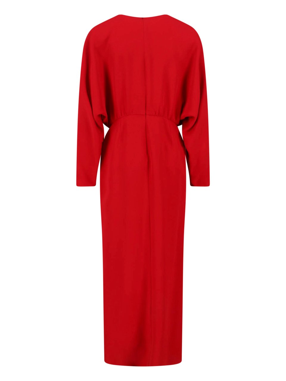Valentino Red Silk Maxi Dress Rood