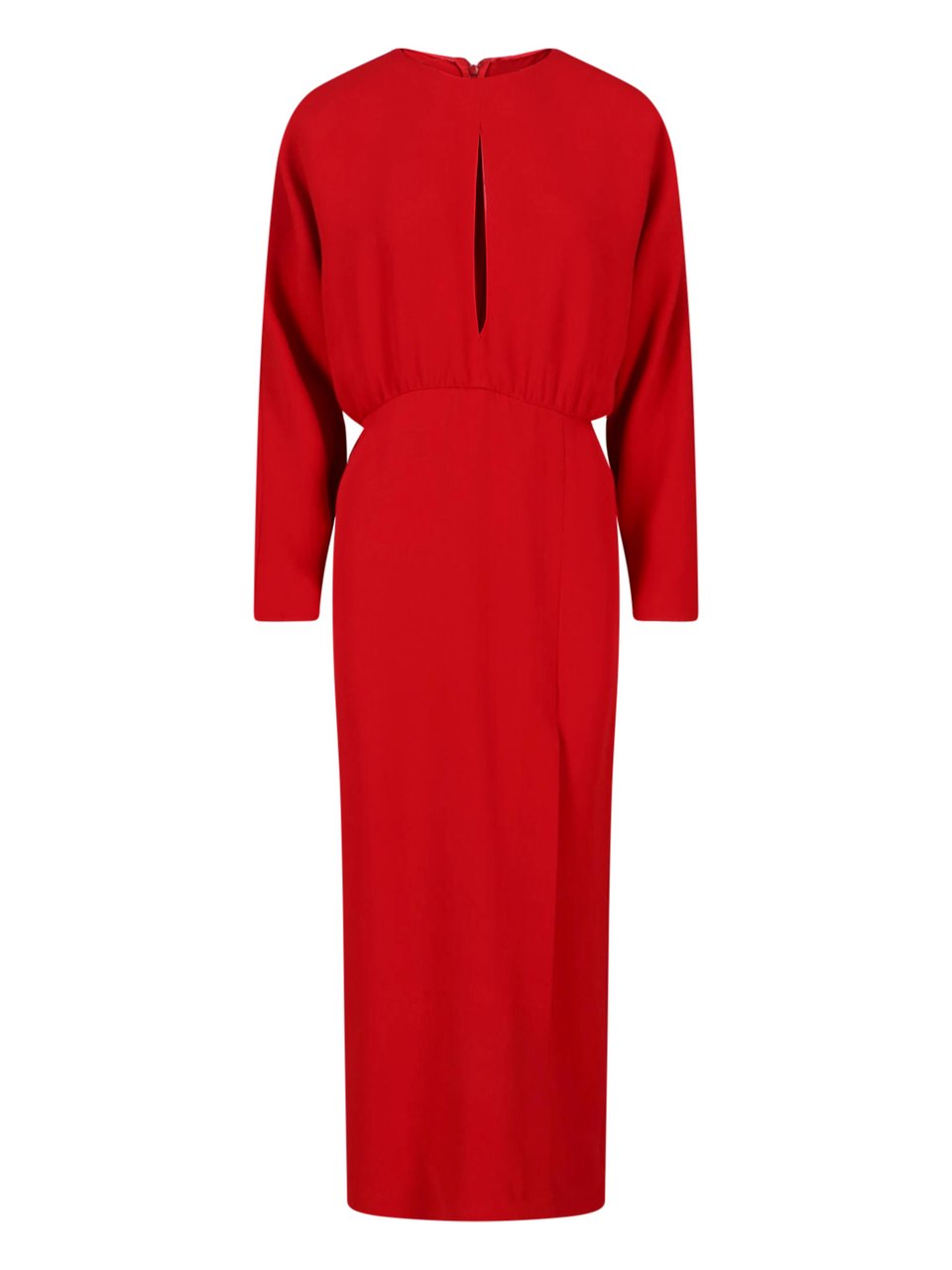 Valentino Red Silk Maxi Dress Rood