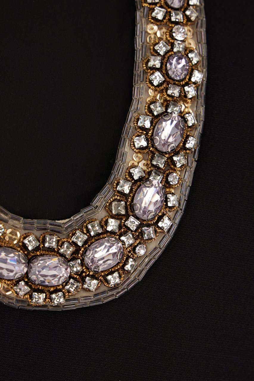 Valentino Valentino Garavani Black wool blend dress Zwart